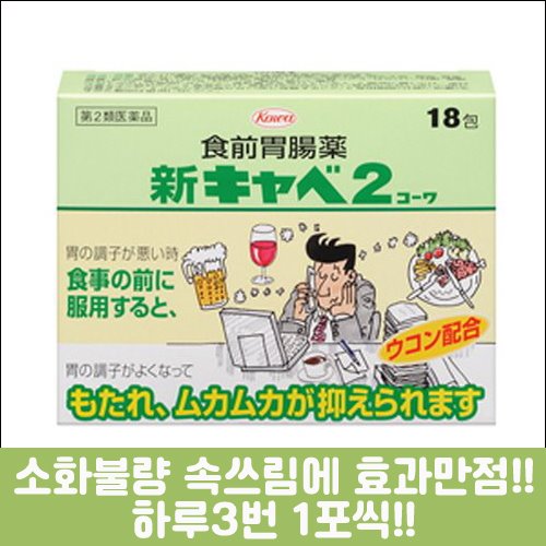 난바몰,[KOWA] 신카베진2 18포, 양배추 유래성분 위장보조제